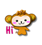 Happy little monkey.（個別スタンプ：20）