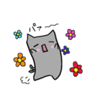 灰猫のまるるん（個別スタンプ：3）
