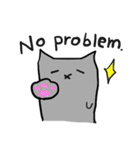 灰猫のまるるん（個別スタンプ：6）