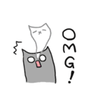 灰猫のまるるん（個別スタンプ：16）