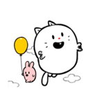 ふくよか白猫-Ppopo(ポポ)（個別スタンプ：7）