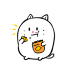 ふくよか白猫-Ppopo(ポポ)（個別スタンプ：12）
