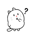 ふくよか白猫-Ppopo(ポポ)（個別スタンプ：25）