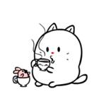 ふくよか白猫-Ppopo(ポポ)（個別スタンプ：26）