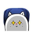 ふくよか白猫-Ppopo(ポポ)（個別スタンプ：34）