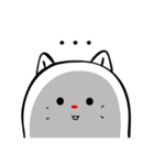 ふくよか白猫-Ppopo(ポポ)（個別スタンプ：35）