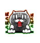 ふてぶてしい顔のにゃんこ。（個別スタンプ：34）