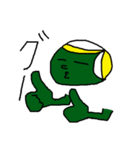 カラー人間シリーズ②やさぐれMr.greenマン（個別スタンプ：3）