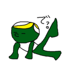 カラー人間シリーズ②やさぐれMr.greenマン（個別スタンプ：14）