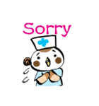 Get well soon with sparrow nurse（個別スタンプ：6）