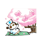 Get well soon with sparrow nurse（個別スタンプ：8）