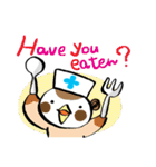 Get well soon with sparrow nurse（個別スタンプ：16）