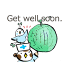 Get well soon with sparrow nurse（個別スタンプ：26）