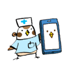 Get well soon with sparrow nurse（個別スタンプ：37）