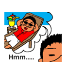 Daddy and pleasant friends English ver.（個別スタンプ：21）