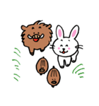親子のイノシシとウサギとTOPAちゃん物語（個別スタンプ：12）