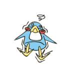 Cartoon blue penguin（個別スタンプ：3）