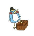 Cartoon blue penguin（個別スタンプ：8）