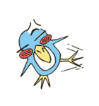 Cartoon blue penguin（個別スタンプ：15）