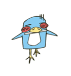 Cartoon blue penguin（個別スタンプ：17）