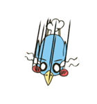 Cartoon blue penguin（個別スタンプ：19）