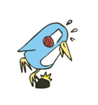 Cartoon blue penguin（個別スタンプ：21）