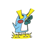 Cartoon blue penguin（個別スタンプ：24）