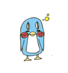 Cartoon blue penguin（個別スタンプ：31）