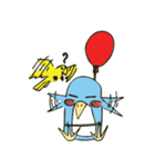 Cartoon blue penguin（個別スタンプ：35）