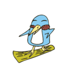 Cartoon blue penguin（個別スタンプ：36）