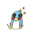 Cartoon blue penguin（個別スタンプ：39）