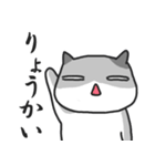 白目のねこ（個別スタンプ：1）