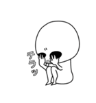 常にこの顔。透けてます（個別スタンプ：11）