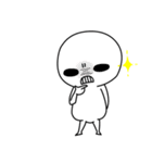 常にこの顔。透けてます（個別スタンプ：13）