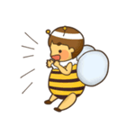 ミツバチとスズメバチスタンプ（個別スタンプ：6）