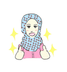 Lovely Aesha (Pastel Hijab)（個別スタンプ：5）