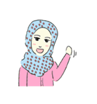 Lovely Aesha (Pastel Hijab)（個別スタンプ：8）