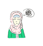 Lovely Aesha (Pastel Hijab)（個別スタンプ：24）