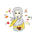 Lovely Aesha (Pastel Hijab)（個別スタンプ：29）