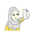 Lovely Aesha (Pastel Hijab)（個別スタンプ：30）