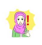 Lovely Aesha (Pastel Hijab)（個別スタンプ：34）