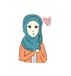Lovely Aesha (Pastel Hijab)（個別スタンプ：37）