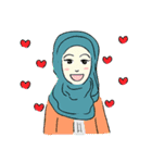Lovely Aesha (Pastel Hijab)（個別スタンプ：38）