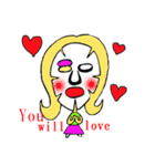 Sticker of face pack love girls and boys（個別スタンプ：13）