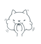 白猫ぷるぷる（個別スタンプ：6）