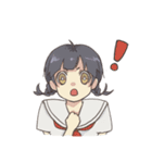 みつあみとショート（個別スタンプ：3）
