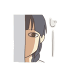 みつあみとショート（個別スタンプ：33）