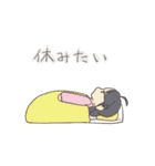 みつあみとショート（個別スタンプ：35）