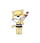 Cute Yellow Cat（個別スタンプ：9）