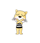 Cute Yellow Cat（個別スタンプ：18）